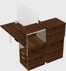 Shared electric desk + cabinet