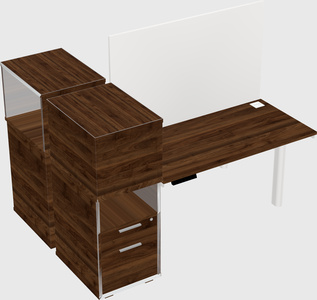 Shared electric desk + cabinet