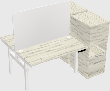 Shared electric desk + cabinet