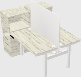 Shared electric desk + cabinet