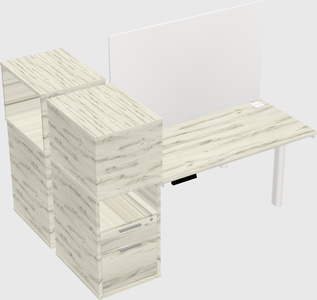 Shared electric desk + cabinet