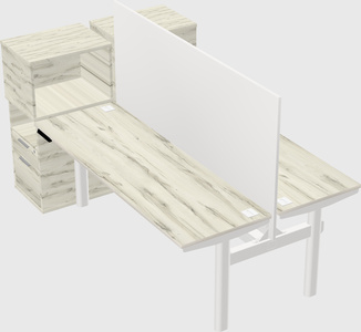 Shared electric desk + cabinet