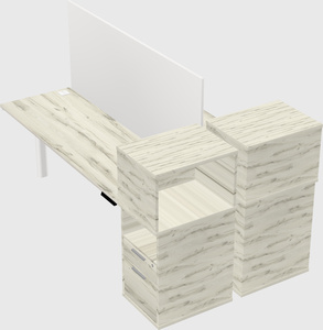 Shared electric desk + cabinet