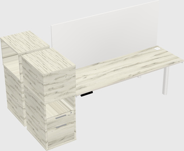 Shared electric desk + cabinet