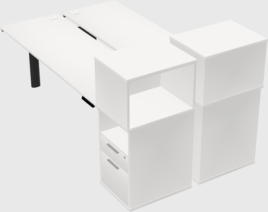 Shared electric desk + cabinet