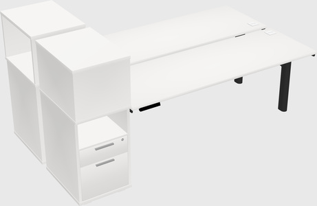 Shared electric desk + cabinet