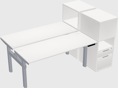 Shared electric desk + cabinet