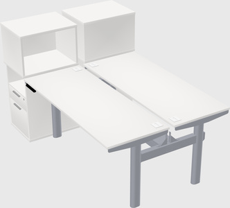 Shared electric desk + cabinet