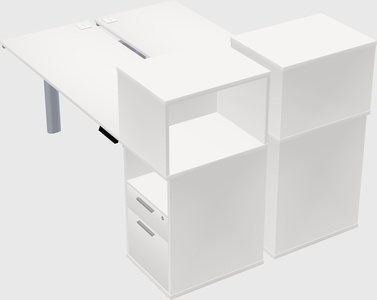 Shared electric desk + cabinet