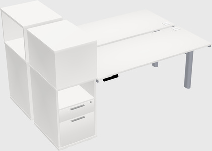 Shared electric desk + cabinet