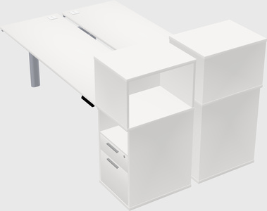 Shared electric desk + cabinet