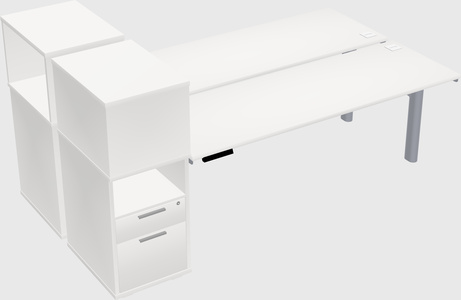 Shared electric desk + cabinet