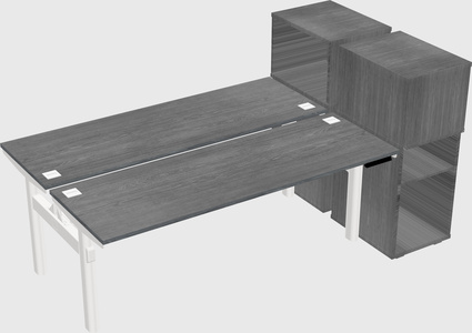 Shared electric desk + cabinet