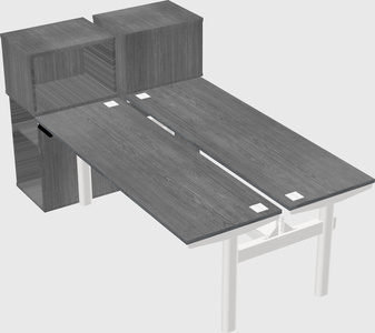 Shared electric desk + cabinet