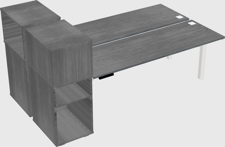 Shared electric desk + cabinet