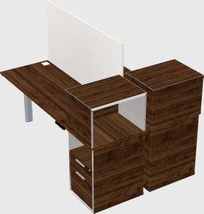 Shared electric desk + cabinet