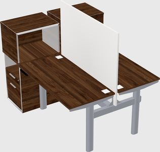 Shared electric desk + cabinet