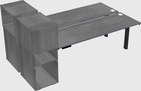 Shared electric desk + cabinet