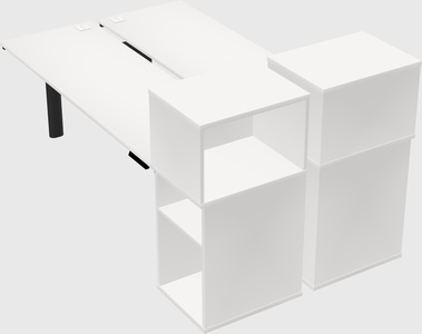 Shared electric desk + cabinet
