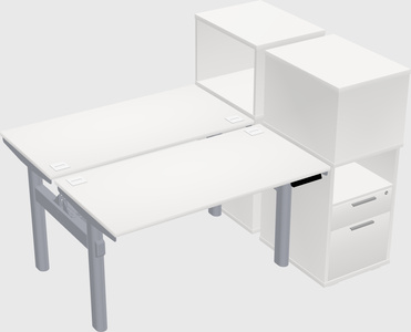 Shared electric desk + cabinet