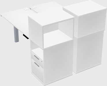 Shared electric desk + cabinet
