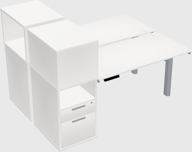 Shared electric desk + cabinet