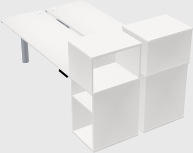 Shared electric desk + cabinet