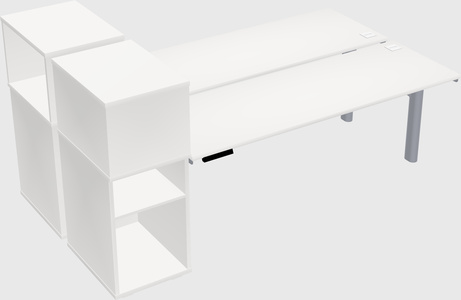 Shared electric desk + cabinet