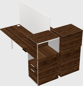 Shared electric desk + cabinet