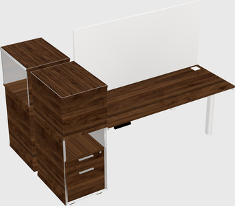 Shared electric desk + cabinet