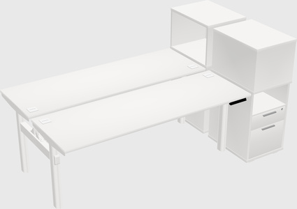 Shared electric desk + cabinet