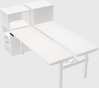 Shared electric desk + cabinet
