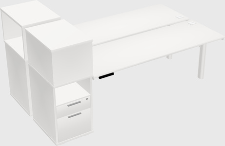 Shared electric desk + cabinet
