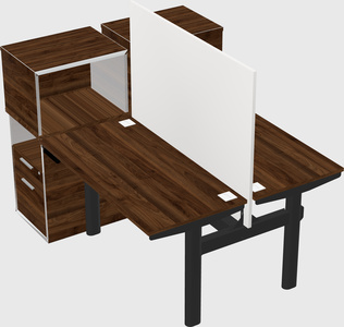 Shared electric desk + cabinet