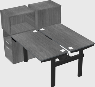 Shared electric desk + cabinet