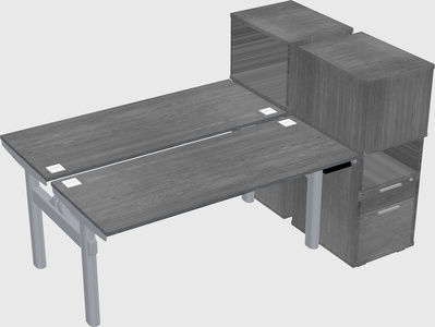 Shared electric desk + cabinet