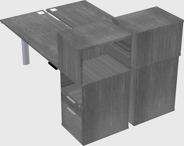 Shared electric desk + cabinet