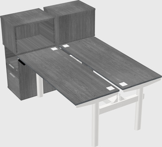Shared electric desk + cabinet