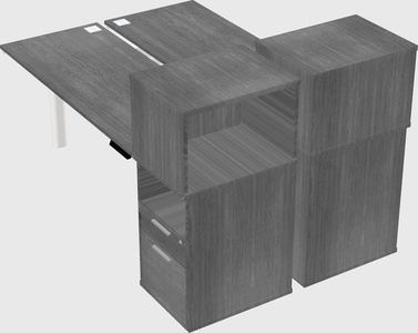 Shared electric desk + cabinet