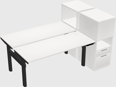Shared electric desk + cabinet