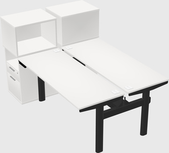 Shared electric desk + cabinet