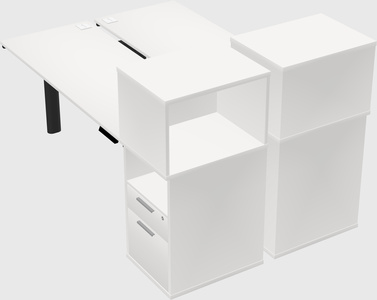 Shared electric desk + cabinet