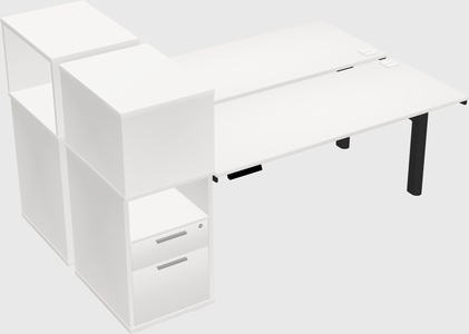 Shared electric desk + cabinet