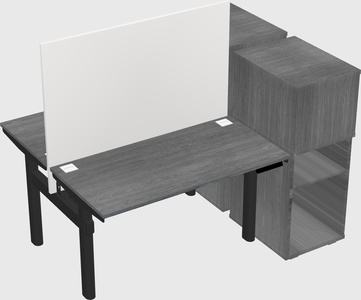 Shared electric desk + cabinet