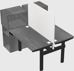 Shared electric desk + cabinet