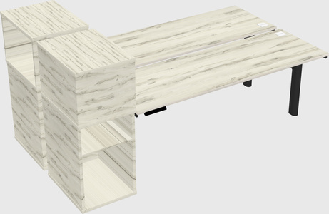Shared electric desk + cabinet