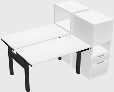 Shared electric desk + cabinet