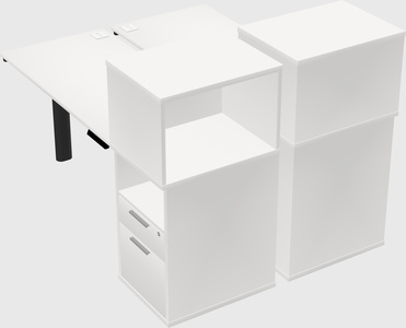 Shared electric desk + cabinet