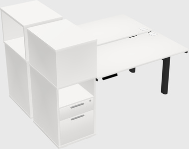 Shared electric desk + cabinet