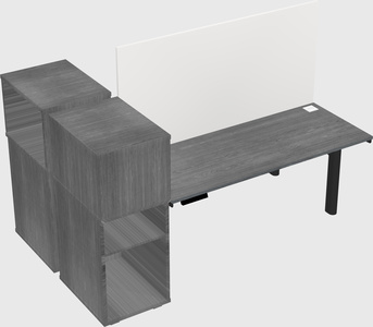 Shared electric desk + cabinet